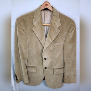 Chaps Ralph Lauren Mens 38S Brown Corduroy Cotton Blazer Sport Coat Suit Jacket